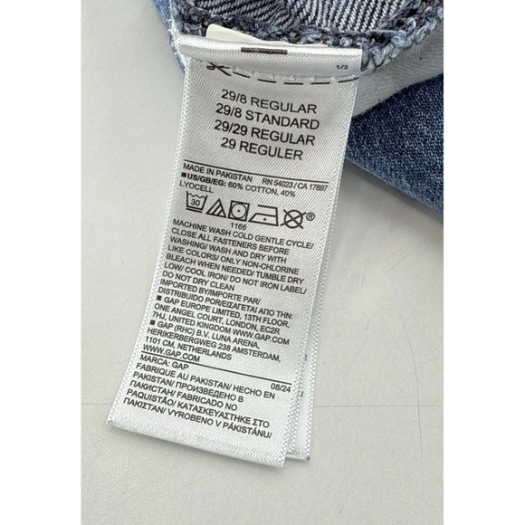 Gap Women's Baggy Mid-Rise Denim DIY Cropped Jeans Sz 28/8Wide-Leg Boho READ - Picture 4 of 9